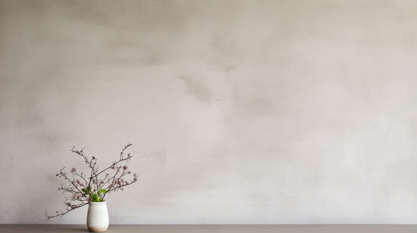 a close-up of a wall finished with matte Venetian plaster, highlighting its smooth, non-reflective surface